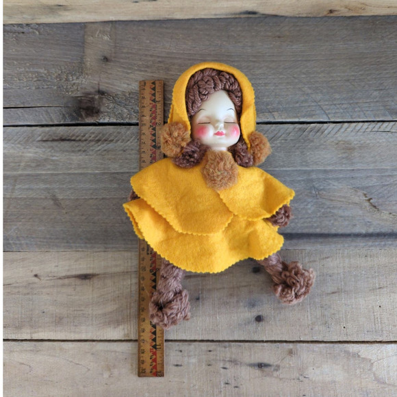 Vintage Handmade Alternating Faces Little Girl Doll - Picture 11 of 11